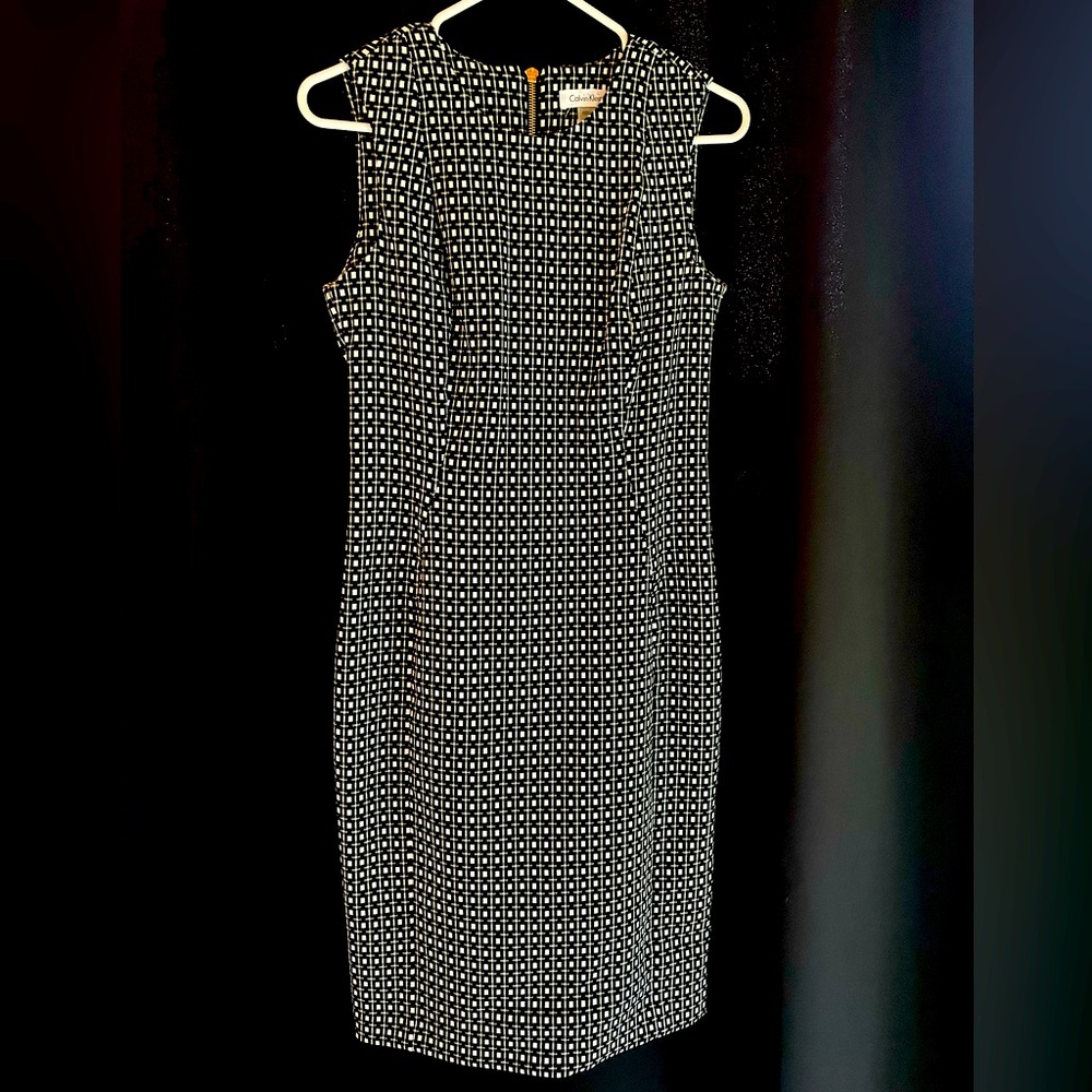 Calvin Klein, black & white dress, size 2
